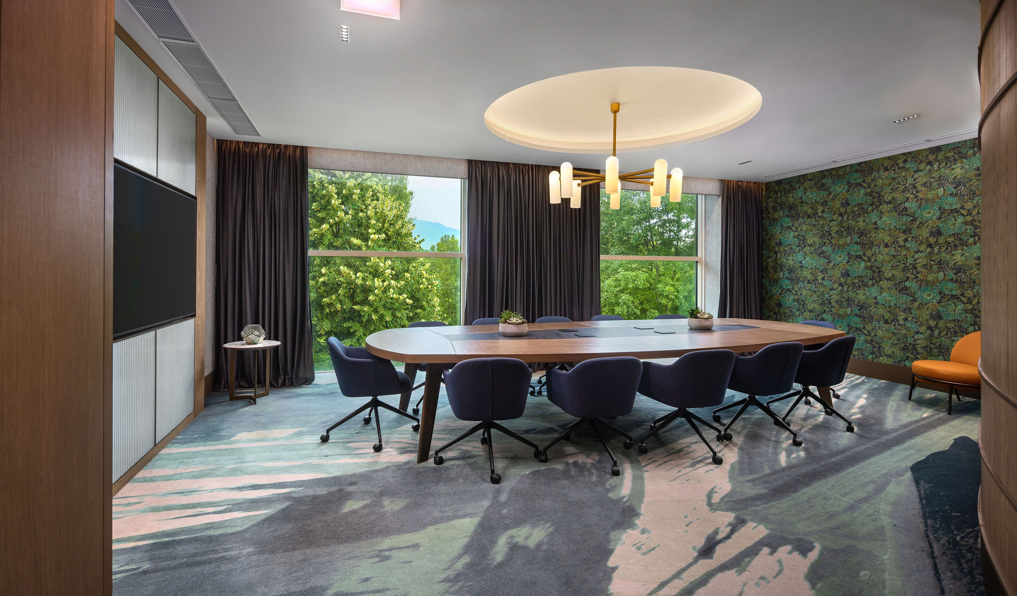 интериорен дизайн на конферентна зала